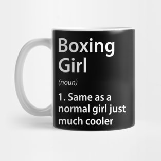 Boxing Girl Definition Mug